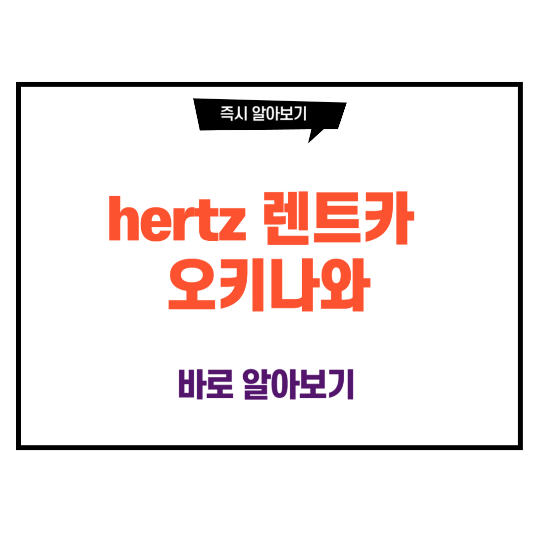 hertz 렌트카 오키나와