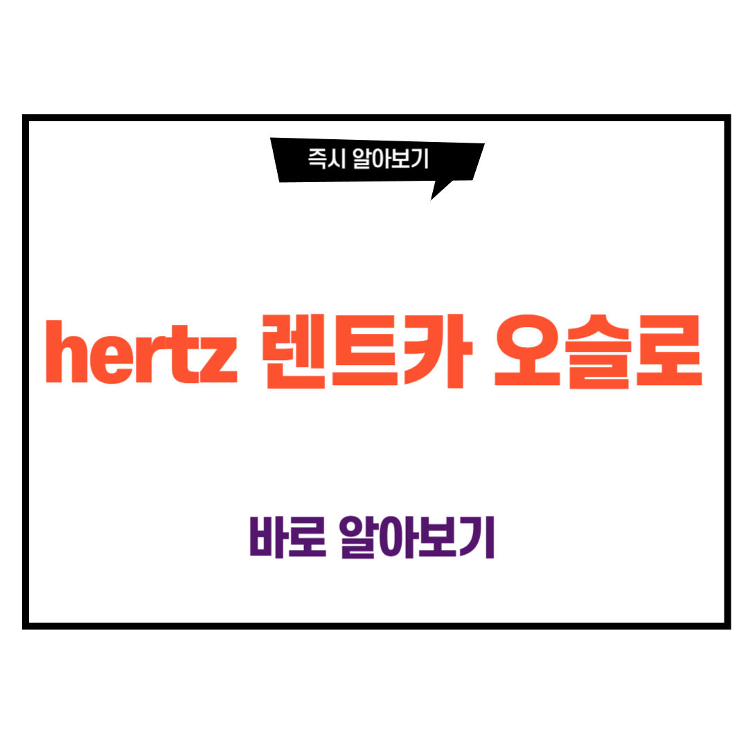 hertz 렌트카 오슬로