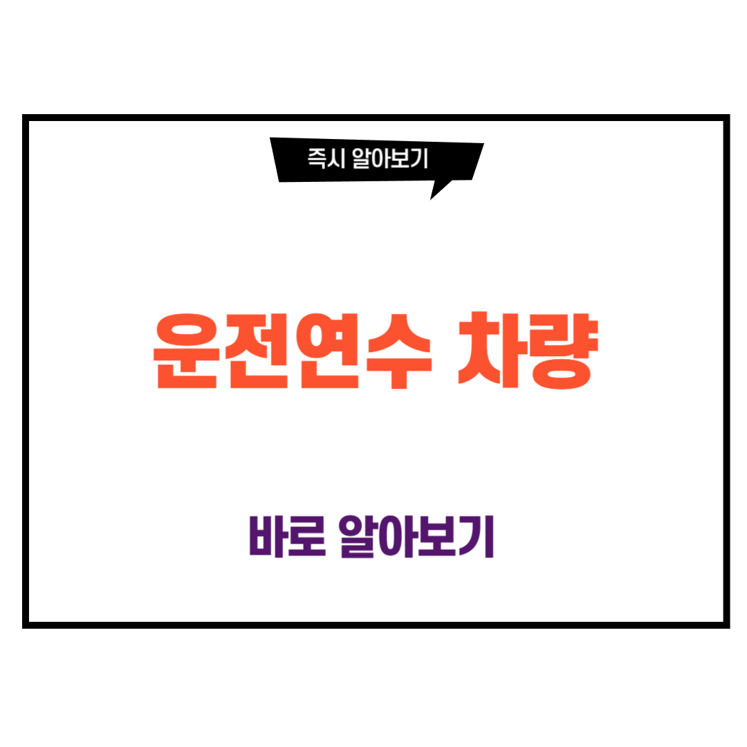 운전연수 차량