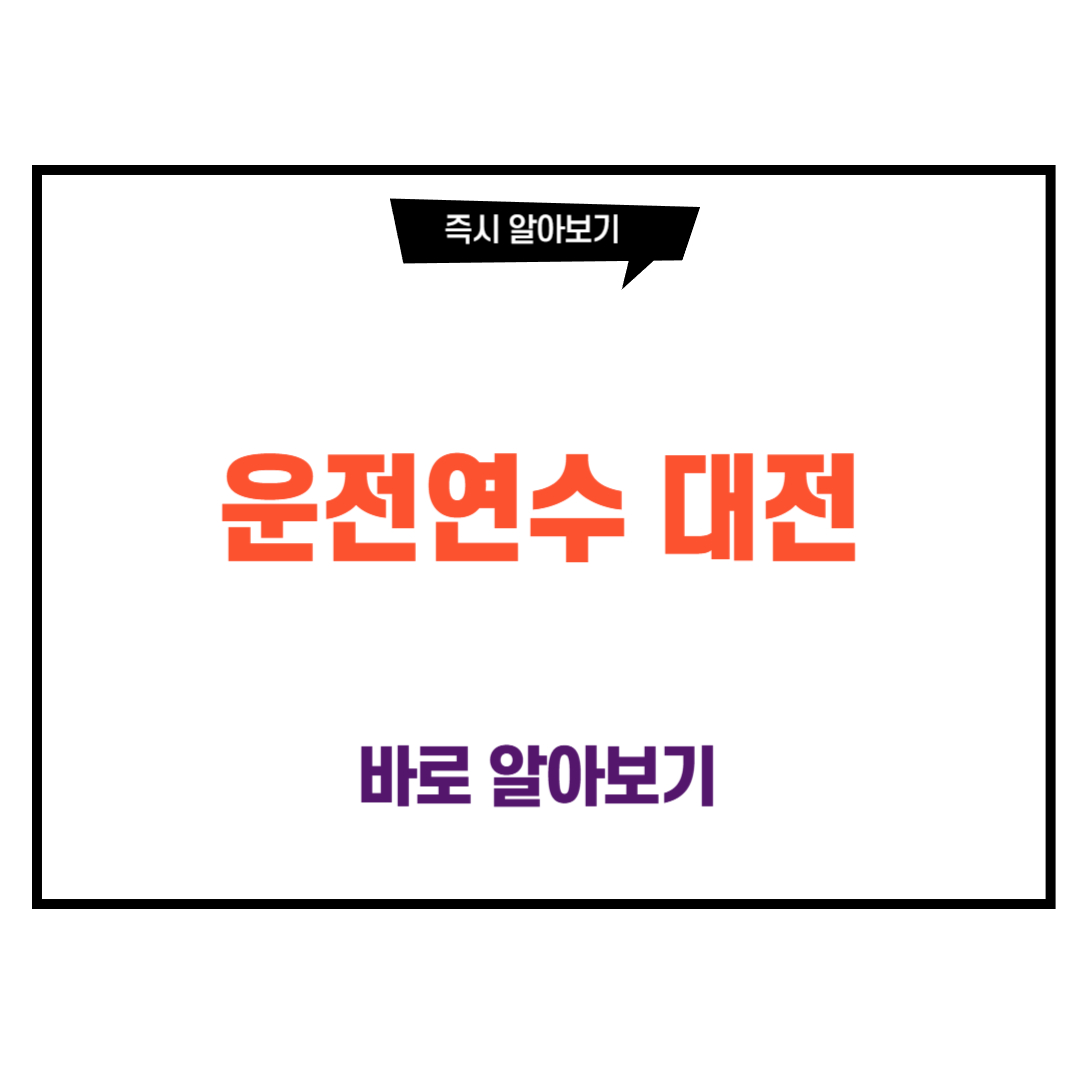 운전연수 대전