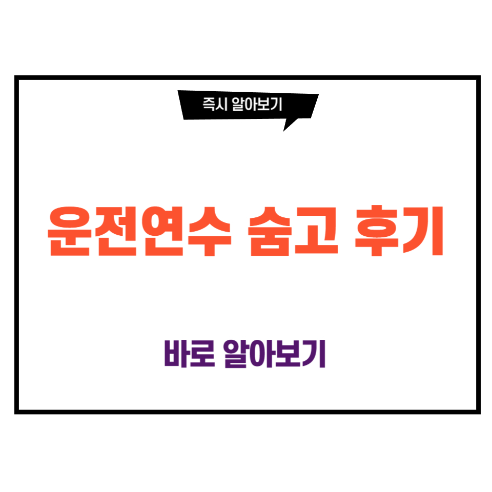 운전연수 숨고 후기