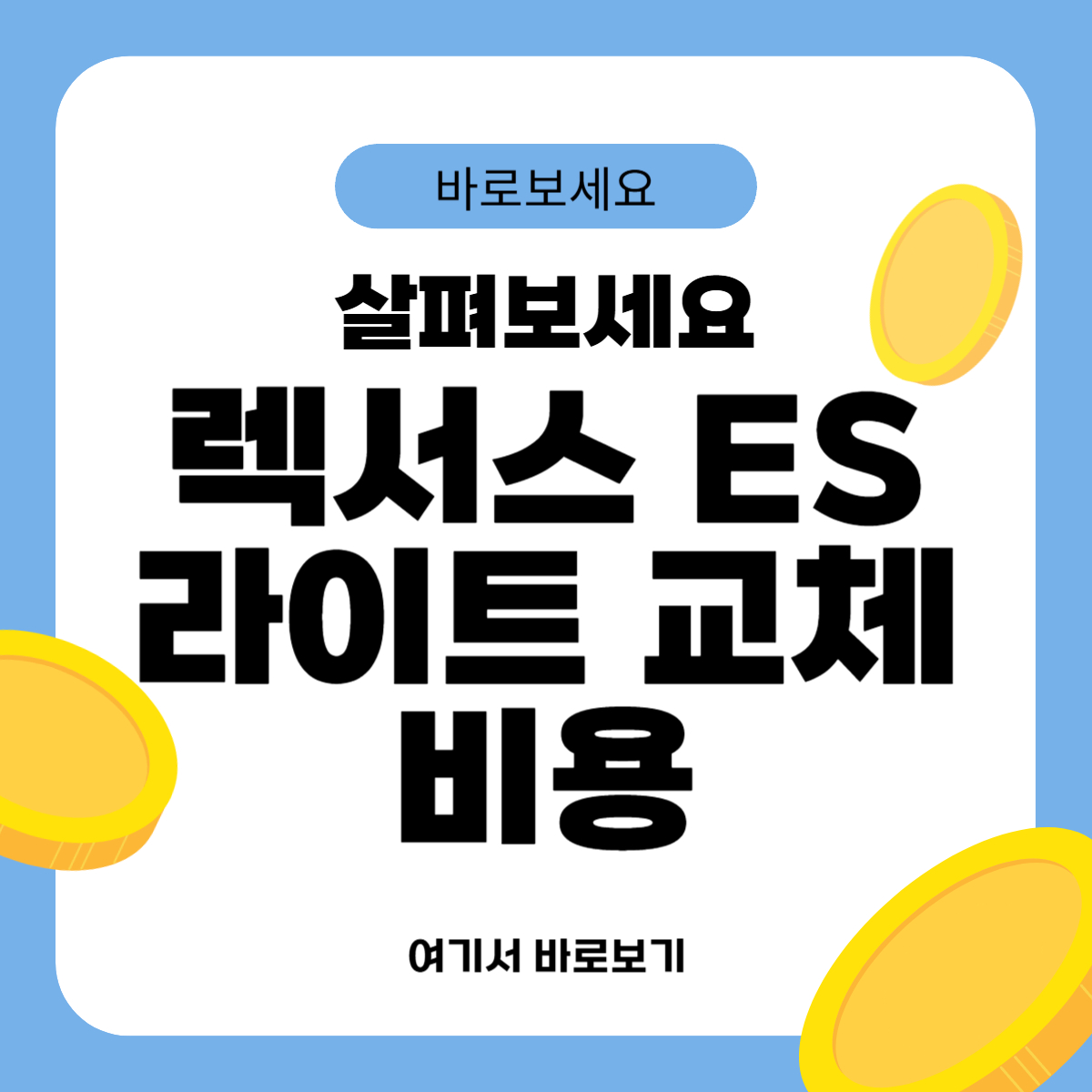 렉서스 ES 라이트 교체비용