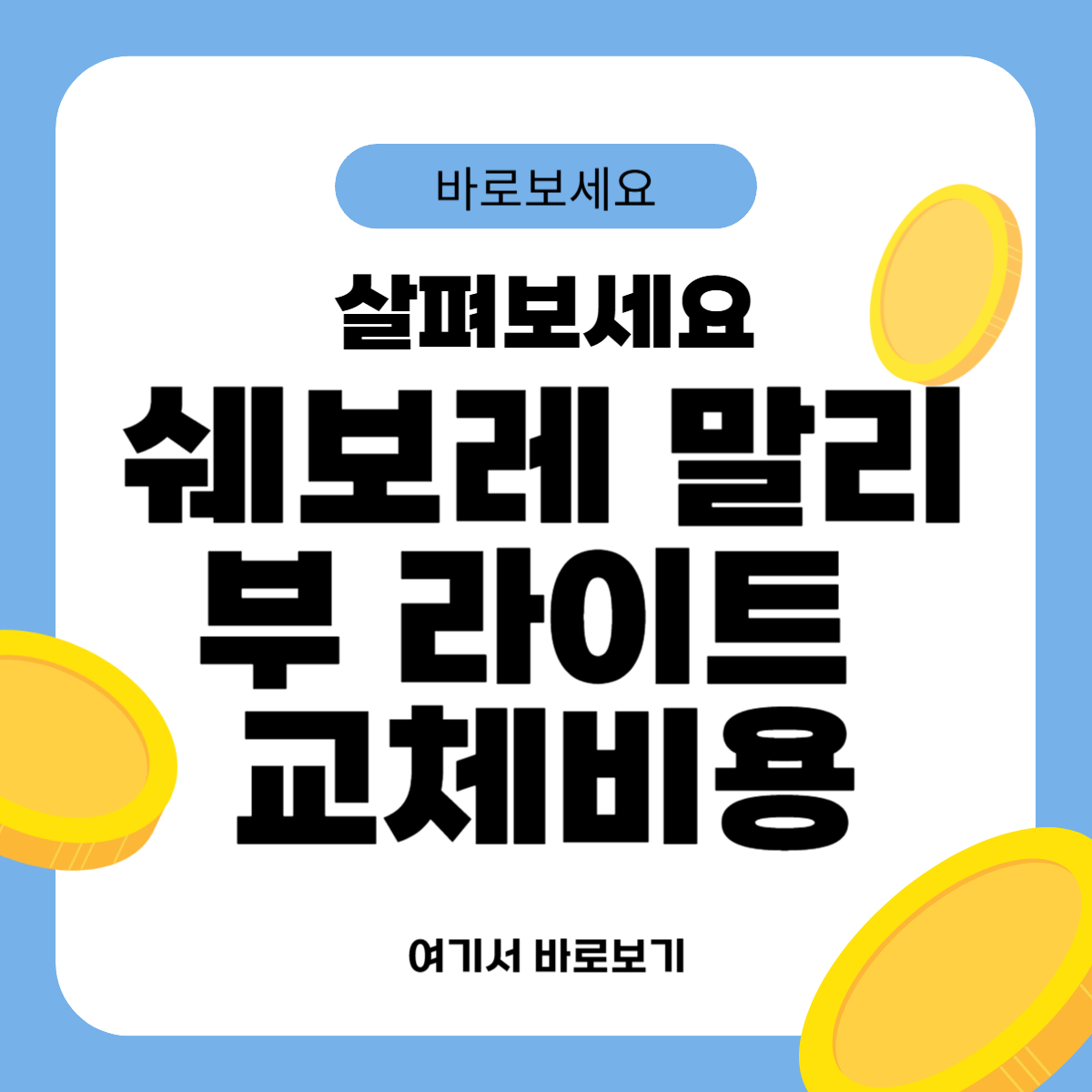 쉐보레 말리부 라이트 교체비용