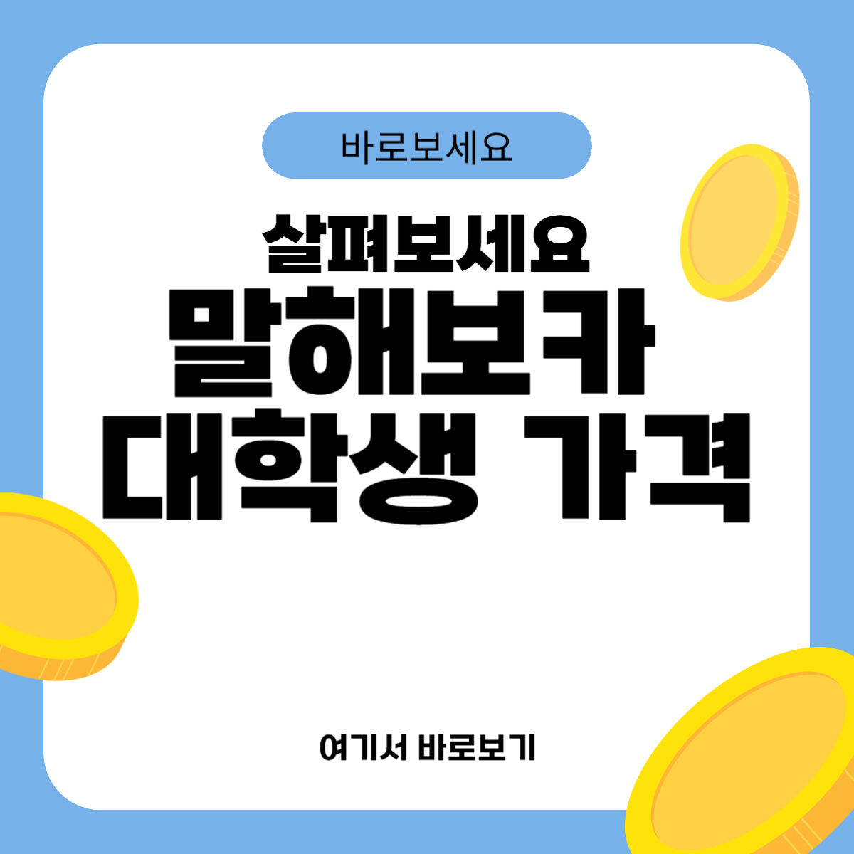 말해보카 대학생 가격